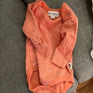 Orange Polka Dot Kids One Piece